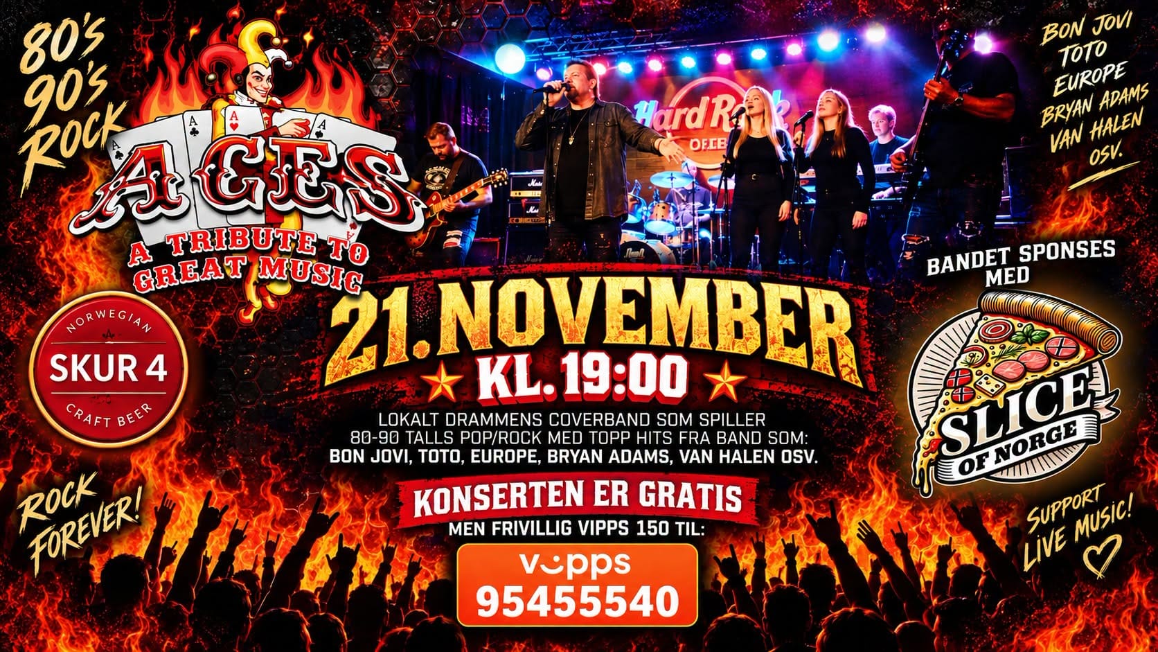 Gratiskonsert med Aces på Skur 4