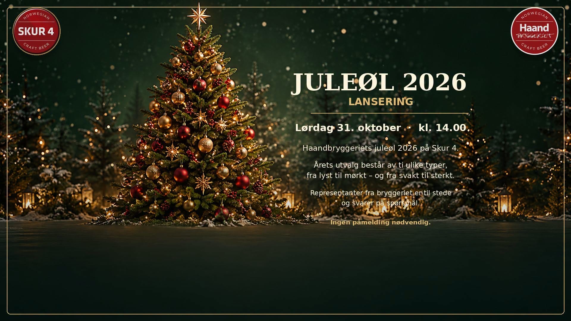 Lansering av Haandbryggeriets juleøl