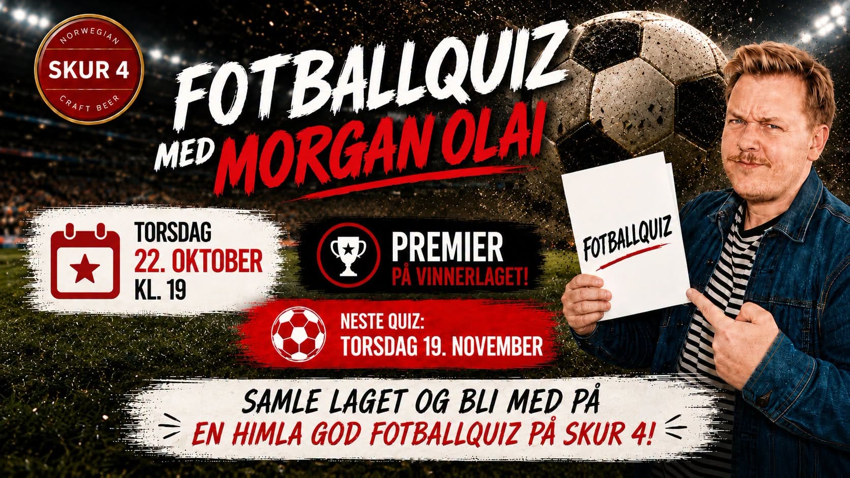 Fotballquiz med Morgan Olai